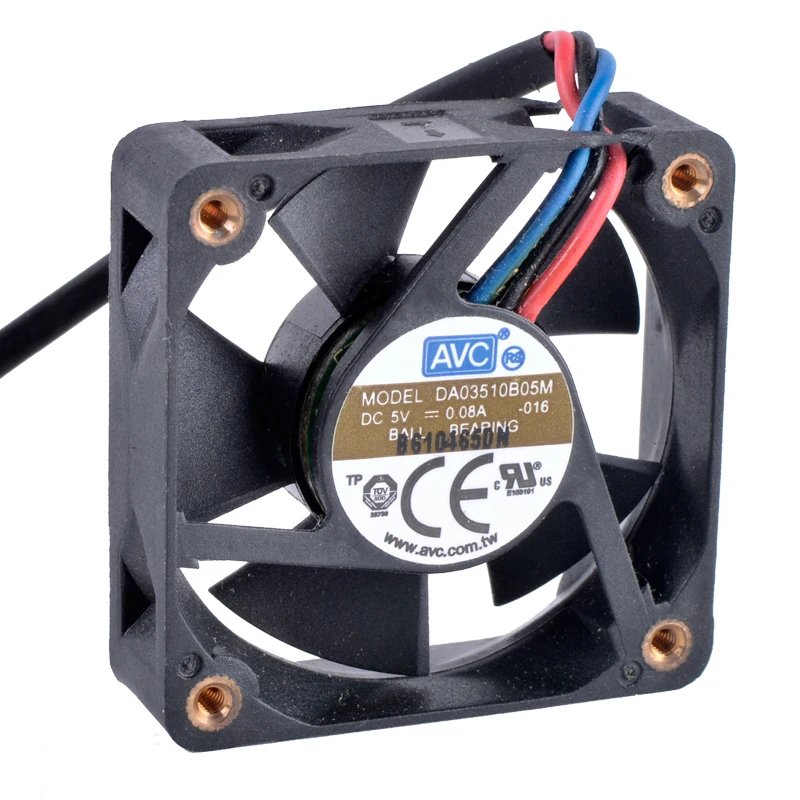 COOLING REVOLUTION DA03510B05M 3.5cm 3510 35x35x10mm 5V 0.08A Three-wire double ball bearing large air volume cooling fan STB co
COOLING REVOLUTION DA03510B05M 3.5cm 3510 35x35x10mm 5V 0.08A Three-wire double ball bearing large air volume cooling fan STB co