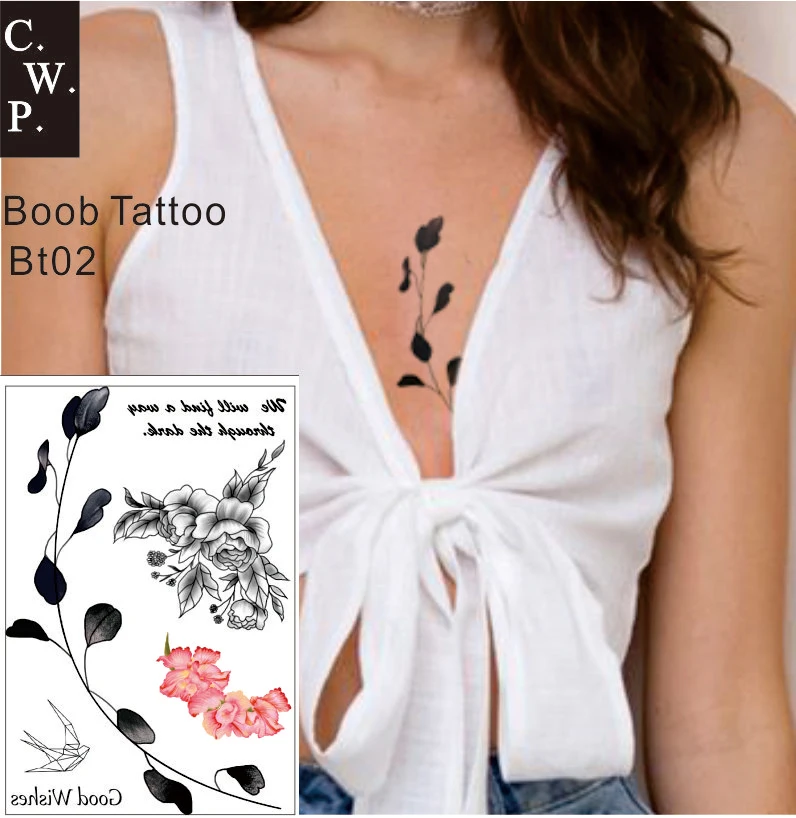 BT02 1 PIECE Side Boob Sternum Temporary Tattoo with Hyacinth, Quote, Flower Pattern Body Art
BT02 1 PIECE Side Boob Sternum Temporary Tattoo with Hyacinth, Quote, Flower Pattern Body Art