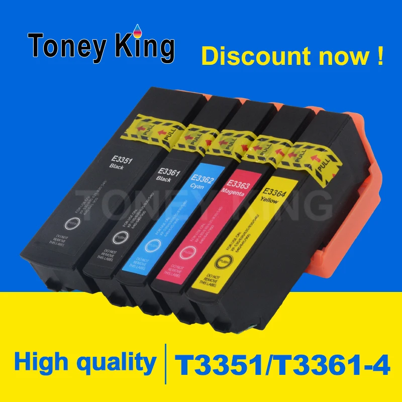 5Color Compatible For Epson 33XL T33 T3351 T3361 Ink Cartridge For Expression Premium XP 530 540 630 640 635 645 830 900 Printer
5Color Compatible For Epson 33XL T33 T3351 T3361 Ink Cartridge For Expression Premium XP 530 540 630 640 635 645 830 900 Printer