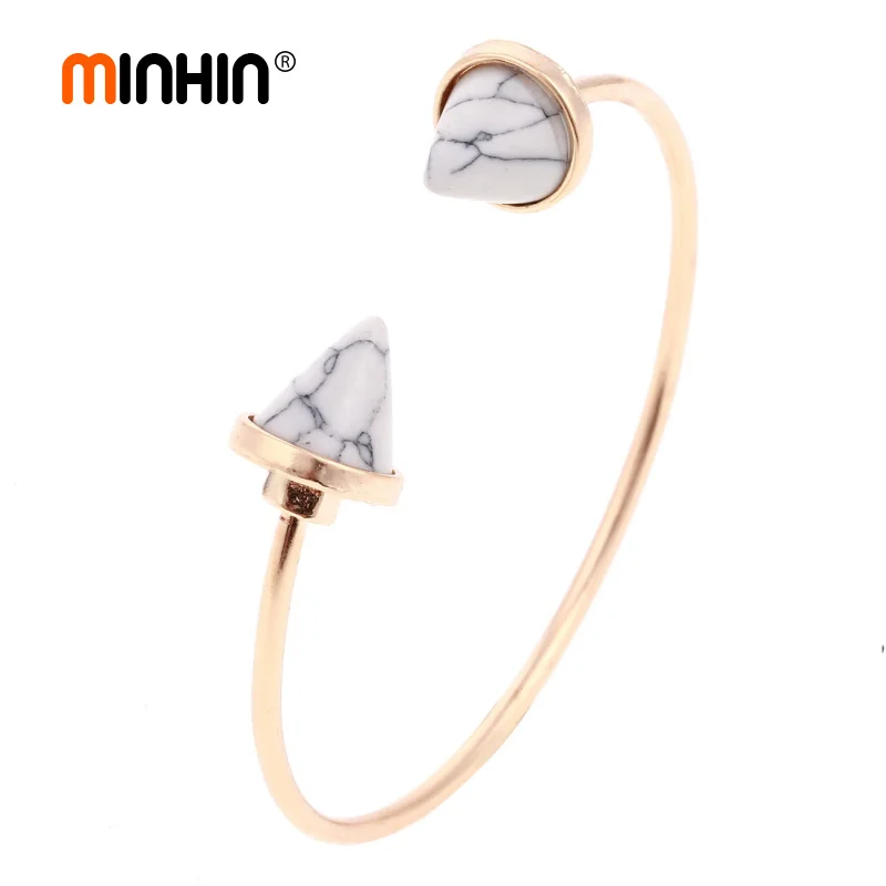 MINHIN Hot Sale Gold Charms Bangles & Bracelet Fashion Jewelry Cuff Bracelet For Women White/Green Geometry Indian Bangles
MINHIN Hot Sale Gold Charms Bangles & Bracelet Fashion Jewelry Cuff Bracelet For Women White/Green Geometry Indian Bangles