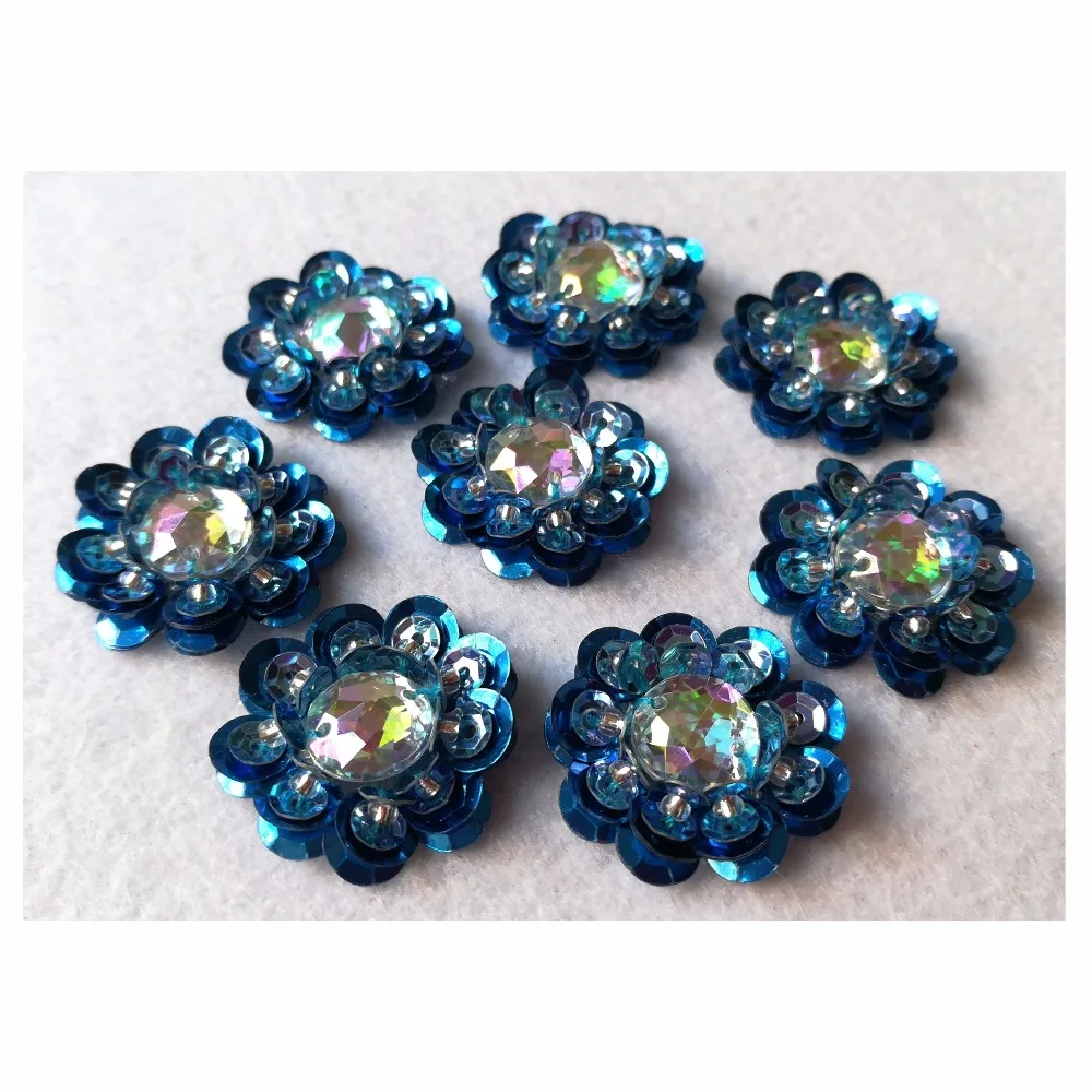New 3D Handmade Small Blue Sequined Beaded Flower Applique Patches Dancing Costume Decoration Sewing DIY Craft 10pcs/lot BNC128B
New 3D Handmade Small Blue Sequined Beaded Flower Applique Patches Dancing Costume Decoration Sewing DIY Craft 10pcs/lot BNC128B