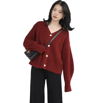 2019 Spring Autumn New Women Knitted Cardigan Fashion V-Neck Long Sleeve Solid Casual Sweater Coat Female Vintage Cardigans L122
2019 Spring Autumn New Women Knitted Cardigan Fashion V-Neck Long Sleeve Solid Casual Sweater Coat Female Vintage Cardigans L122