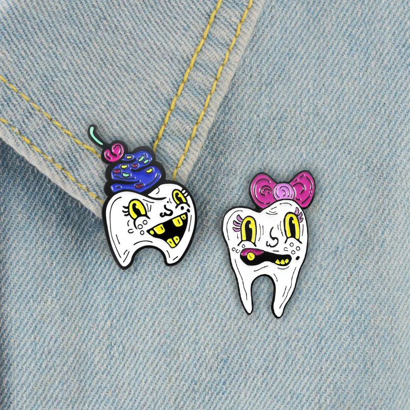 WEISHUOLI Cartoon Cute Enamel Brooches Metal Pin For WomenMr Teeth and Ms Tooth funny expression creative drip brooch
WEISHUOLI Cartoon Cute Enamel Brooches Metal Pin For WomenMr Teeth and Ms Tooth funny expression creative drip brooch