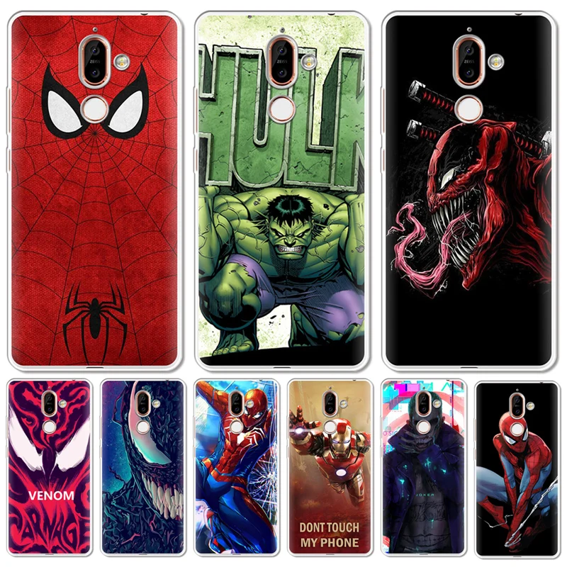 Iron Man For Nokia 1 3 5 8 6 2 7 Plus 9 X6 2.1 3.1 5.1 6.1 2018 X7 X3 3.1 7.1 Case cover capa Joker venom marvel Spiderman shell
Iron Man For Nokia 1 3 5 8 6 2 7 Plus 9 X6 2.1 3.1 5.1 6.1 2018 X7 X3 3.1 7.1 Case cover capa Joker venom marvel Spiderman shell