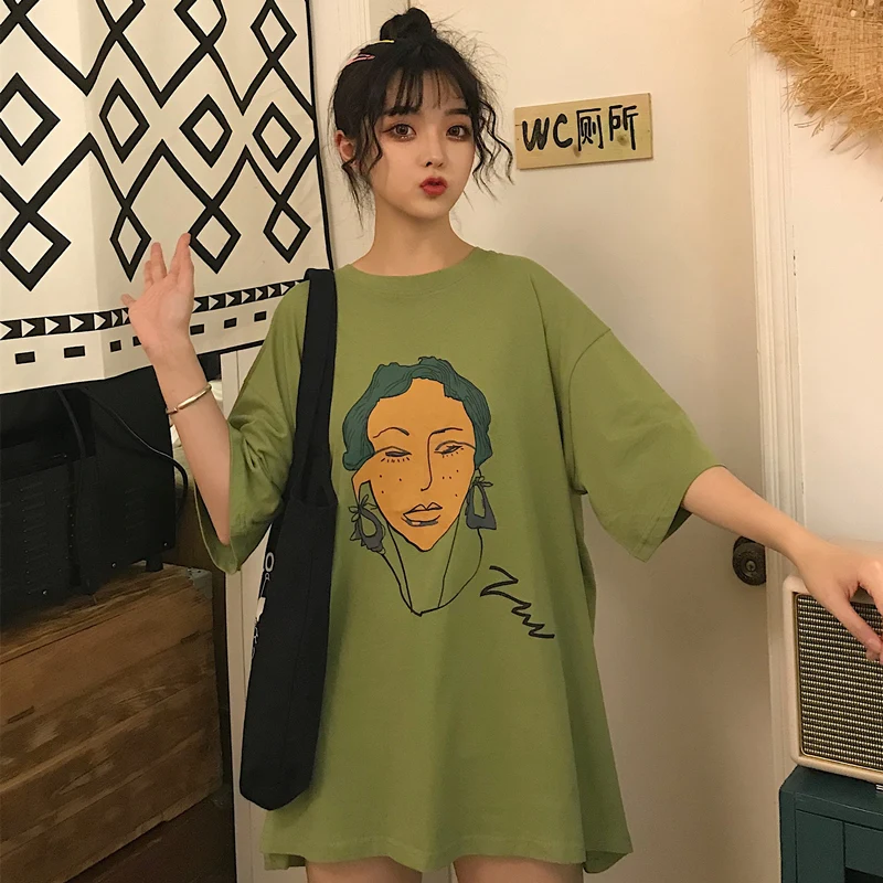 2019 Summer Women's Fashion Large Size t shirt Casual Harajuku Cartoon print ulzzang streetwear tops Short Sleeve Funny T-Shirts
2019 Summer Women's Fashion Large Size t shirt Casual Harajuku Cartoon print ulzzang streetwear tops Short Sleeve Funny T-Shirts