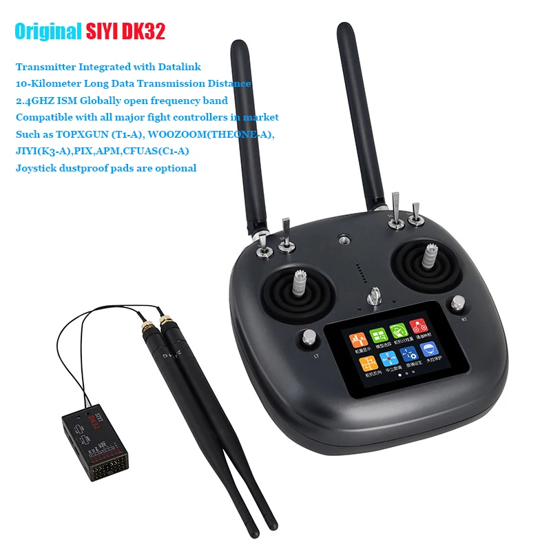 SIYI DK32 2.4G 16CH Transmitter Remote Controller Transimitter Receiver integrated 10KM DATALINK for DIY Agricultural drones
SIYI DK32 2.4G 16CH Transmitter Remote Controller Transimitter Receiver integrated 10KM DATALINK for DIY Agricultural drones