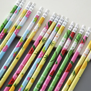 12pcs/lot Kawaii Cartoon Fresh Fruit HB Rubber Head wooden pencils Pencil For Kids Writing School Supplies Stationery
12pcs/lot Kawaii Cartoon Fresh Fruit HB Rubber Head wooden pencils Pencil For Kids Writing School Supplies Stationery