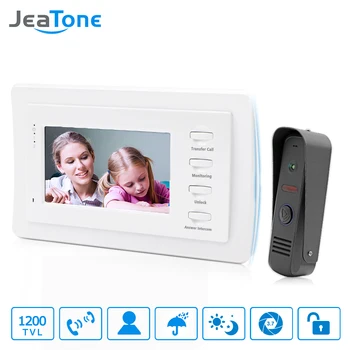 JeaTone 7 inch Video Door Phone Intercom Doorbell System Home Security Waterproof Night Vison IR Call Panel + TFT Color Monitor
JeaTone 7 inch Video Door Phone Intercom Doorbell System Home Security Waterproof Night Vison IR Call Panel + TFT Color Monitor