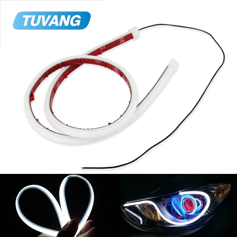 2x Tuvang 30 60cm Car LED Strip DRL Daytime Running Light Flexible Soft Tube White Red Blue Turn signal Amber Headlight Strip
2x Tuvang 30 60cm Car LED Strip DRL Daytime Running Light Flexible Soft Tube White Red Blue Turn signal Amber Headlight Strip