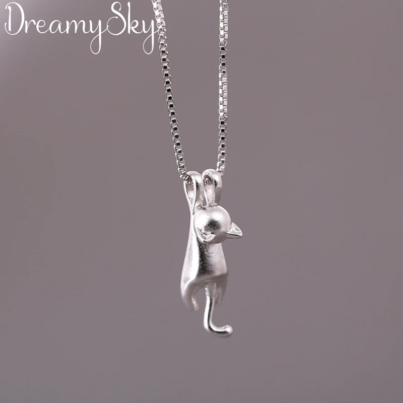 DreamySky Real 925 Sterling Silver Long Cat Necklaces For Women Jewelry Pure Silver Kitty Choker Necklace Kolye Collares
DreamySky Real 925 Sterling Silver Long Cat Necklaces For Women Jewelry Pure Silver Kitty Choker Necklace Kolye Collares