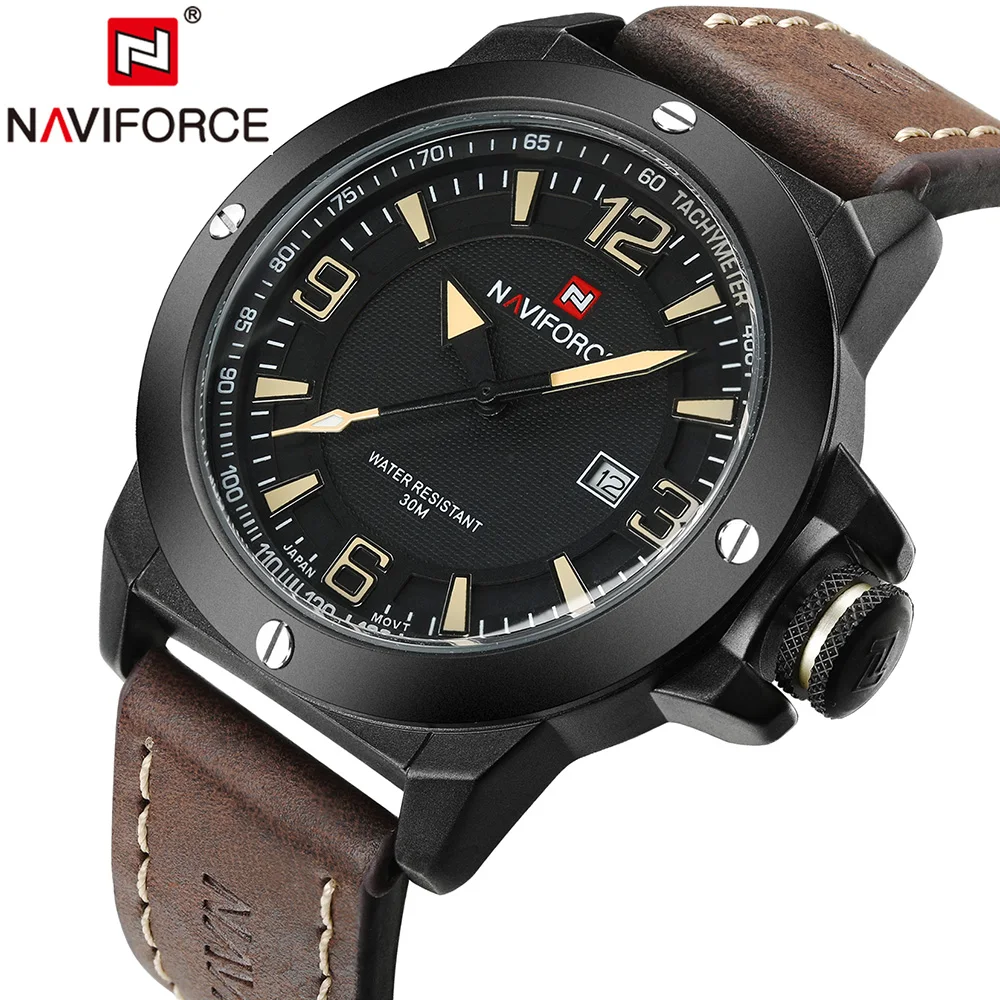 2018 Новый Элитный бренд Naviforce Для мужчин классические военные часы кварцевые Дата