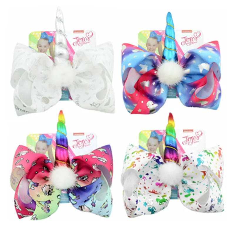 Girls Hair Accessories 8 Inch Large Unicorn Hair Bow Hair Clip White Pompom Rainbow Unicorn Bow Handmade Printed Ribbon Hairbows
Girls Hair Accessories 8 Inch Large Unicorn Hair Bow Hair Clip White Pompom Rainbow Unicorn Bow Handmade Printed Ribbon Hairbows