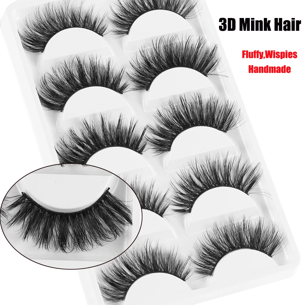 5 Pairs 3D Mink Hair False Eyelashes Criss-cross Wispies Fluffy Eyelashes Extension Natural Long Eye Makeup Tools For Beauty
5 Pairs 3D Mink Hair False Eyelashes Criss-cross Wispies Fluffy Eyelashes Extension Natural Long Eye Makeup Tools For Beauty