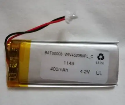 free shipping 2pcs/lot 452050 402050 3.7v-4.2v 400mah polymer lithium ion battery li-po battery rechargeable battery
free shipping 2pcs/lot 452050 402050 3.7v-4.2v 400mah polymer lithium ion battery li-po battery rechargeable battery