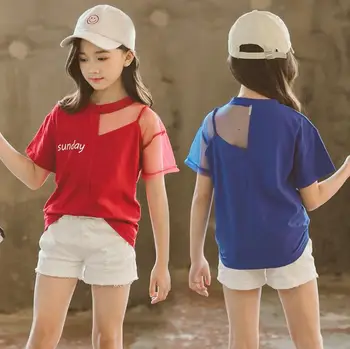 2019 Korean style girls patchwork t-shirt short sleeve cotton fashion summer girls top 4-9t B643
2019 Korean style girls patchwork t-shirt short sleeve cotton fashion summer girls top 4-9t B643
