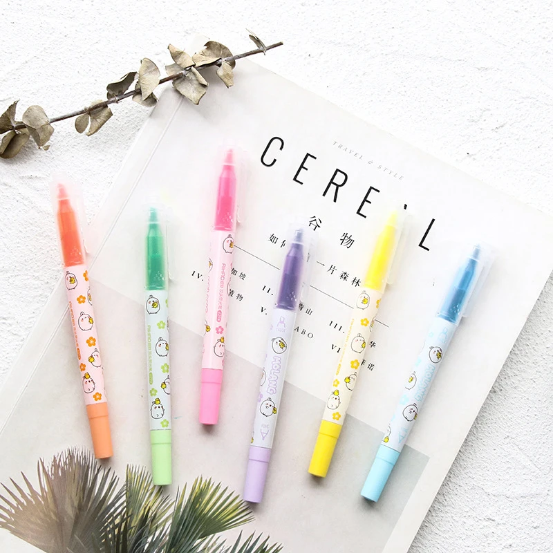1set 6 Color 14.5cm Cute Cartoon Potato Rabbit Double Head Highlighter Marker Fluorescent Pen Kids Painting Student Doodle Pen
1set 6 Color 14.5cm Cute Cartoon Potato Rabbit Double Head Highlighter Marker Fluorescent Pen Kids Painting Student Doodle Pen
