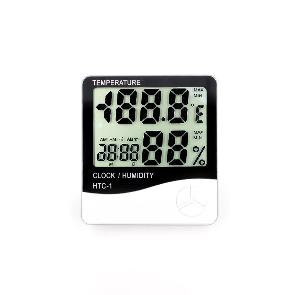 Indoor Room LCD Electronic Temperature Humidity Meter Digital Thermometer Hygrometer Weather Station Alarm Clock HTC-1
Indoor Room LCD Electronic Temperature Humidity Meter Digital Thermometer Hygrometer Weather Station Alarm Clock HTC-1