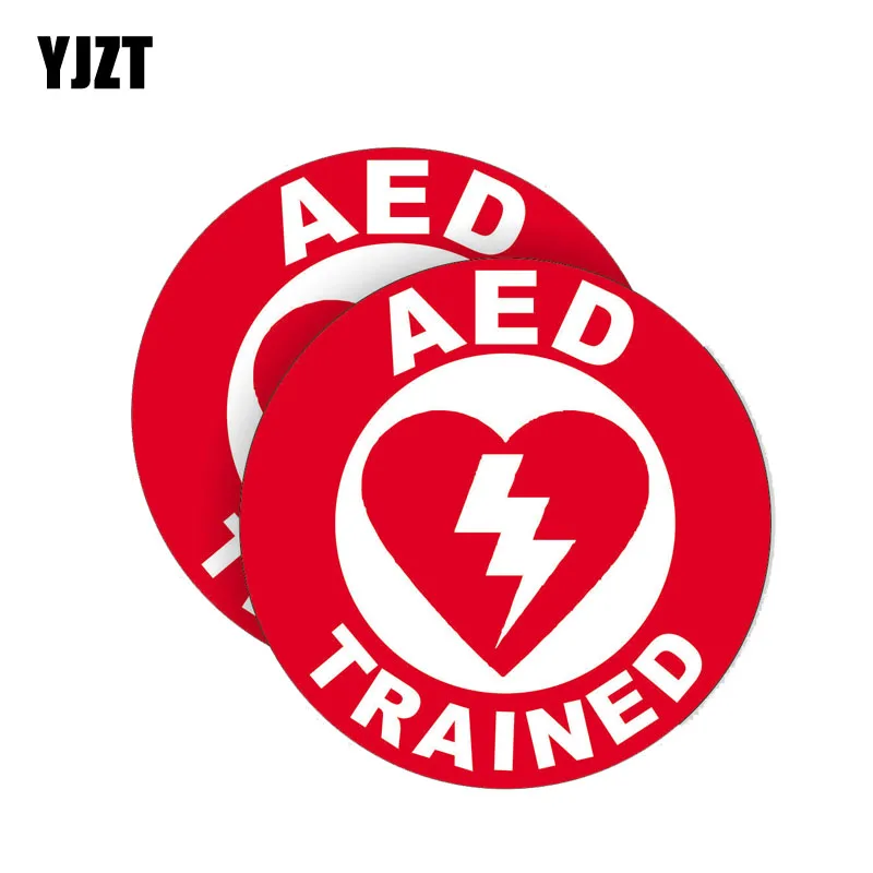 YJZT 2X 12CM*12CM Personality AED Trained Funny Red Car Stickers PVC Decal 12-0435
YJZT 2X 12CM*12CM Personality AED Trained Funny Red Car Stickers PVC Decal 12-0435