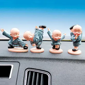 

Creative Cute Car Interior Ornaments Kungfu Little Monk Ornaments Decor Auto Interior Decoration Car Accessories