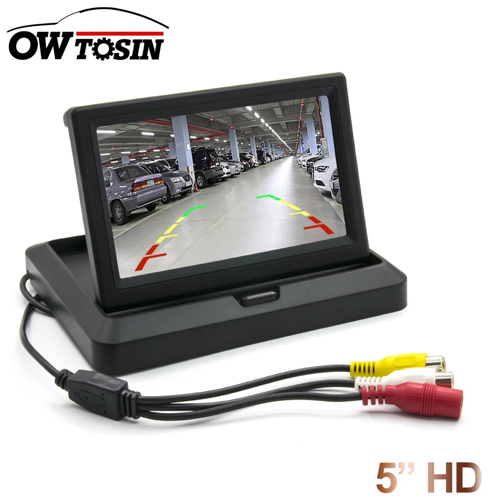 Owtosin High Resolution HD 5 inch Foldable Rear View Monitor 800*480 Car Parking Monitor For Reverse Camera 2CH Video Input
Owtosin High Resolution HD 5 inch Foldable Rear View Monitor 800*480 Car Parking Monitor For Reverse Camera 2CH Video Input