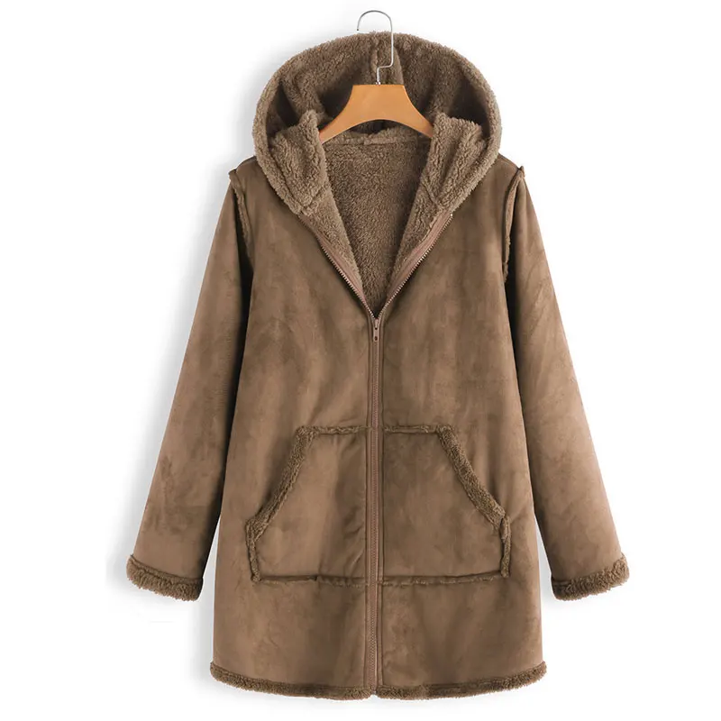 M-5XL Women Suede Leather Long Coat Casual Autumn Loose Fleece Jacket Coats Plus Size Wine Red Khaki Zipper Oversized Outerwear
M-5XL Women Suede Leather Long Coat Casual Autumn Loose Fleece Jacket Coats Plus Size Wine Red Khaki Zipper Oversized Outerwear