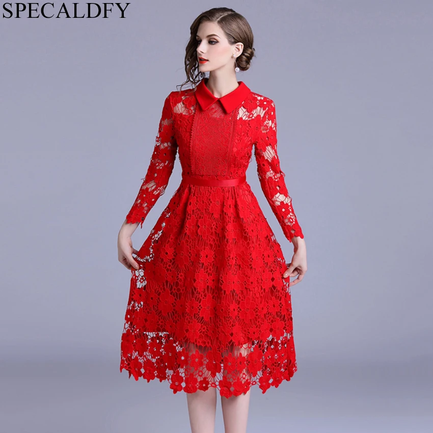 Spring Autumn Elegant Dress Women Long Sleeve Hollow Out Party Dresses High Quality Women Fashion 2018 Runway Dress Robe Femme
Spring Autumn Elegant Dress Women Long Sleeve Hollow Out Party Dresses High Quality Women Fashion 2018 Runway Dress Robe Femme