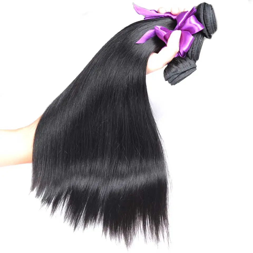 Brazilian Straight Hair Weave Bundles Nature Black 1B No Split Ends human hair extensions (20)