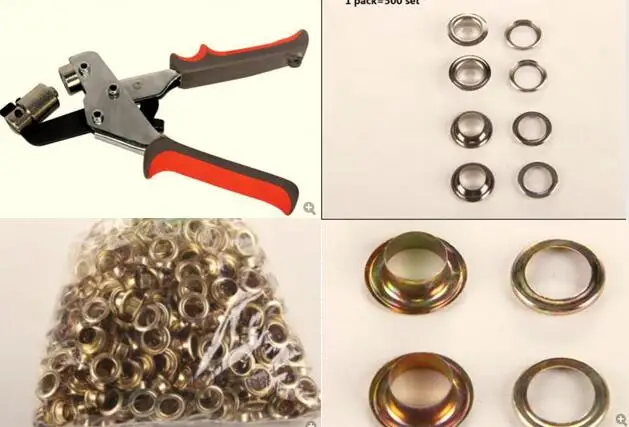 500pcs 10x20mm Metal Banner Eyelet Grommet Silver Golden Advertisement Banner Grommet Button + 1set Fixing Plier
500pcs 10x20mm Metal Banner Eyelet Grommet Silver Golden Advertisement Banner Grommet Button + 1set Fixing Plier