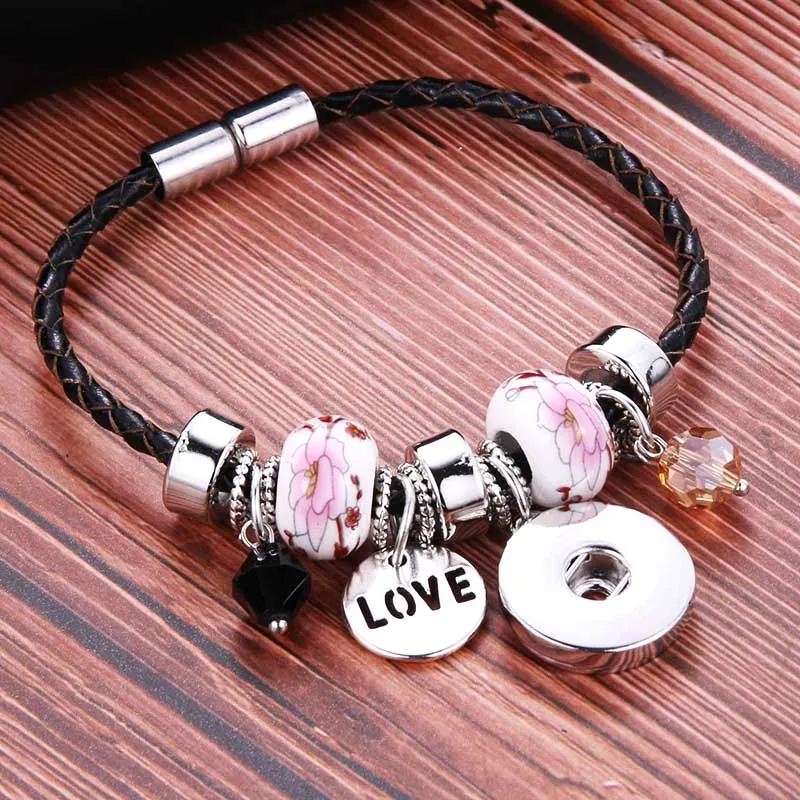 New Snap Button Jewelry Genuine Leather 18mm Snap Button Bracelet Punk Leather Ceramic Bracelet Armband Snaps Jewelry
New Snap Button Jewelry Genuine Leather 18mm Snap Button Bracelet Punk Leather Ceramic Bracelet Armband Snaps Jewelry