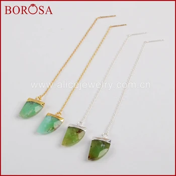 BOROSA Fashion Horn Gold Color Australia Stone Faceted Threader Earrings, New Druzy Natural Stone Dangle Earrings G1347 S1347
BOROSA Fashion Horn Gold Color Australia Stone Faceted Threader Earrings, New Druzy Natural Stone Dangle Earrings G1347 S1347