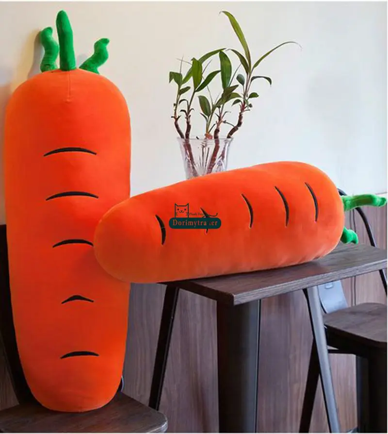 Dorimytrader New Lovely Soft Cartoon Carrot Plush Pillow Simulated Anime Carrots Cushion Doll Vegetables Toy 39inch 100cm DY61728 (10)