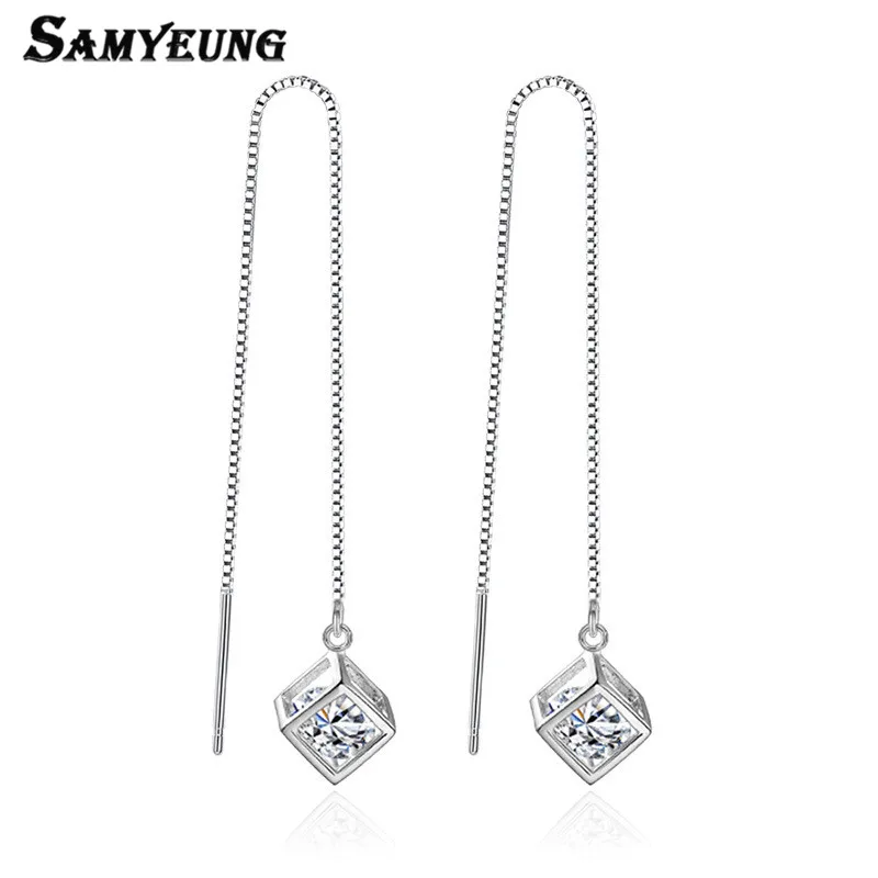 Korean Long Crystal Dangle Earrings Women Silver Plated Earring Female Earings for Girls Boucle D'oreille Femme Bijoux Jewelry
Korean Long Crystal Dangle Earrings Women Silver Plated Earring Female Earings for Girls Boucle D'oreille Femme Bijoux Jewelry