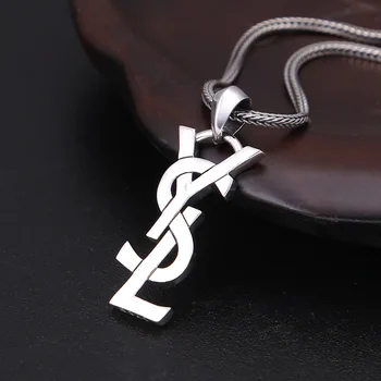 925 Sterling Silver Decorative Personality Personality Letter Pendant Thai Silver Vintage Necklace With Pendant
925 Sterling Silver Decorative Personality Personality Letter Pendant Thai Silver Vintage Necklace With Pendant