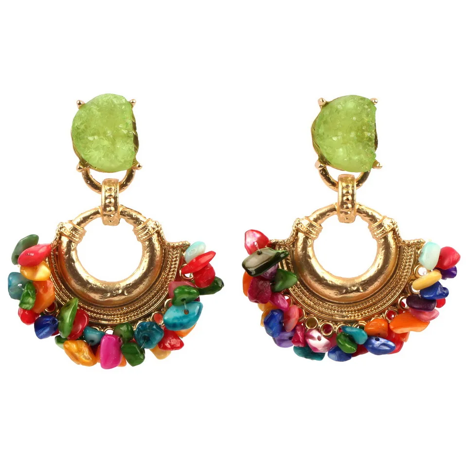 Colorful Imitation Stone Chunky Bead Hanging Drop Dangle Earrings for Women Florate Brand Gold Color Metal Alloy Ethnic Jewelry
Colorful Imitation Stone Chunky Bead Hanging Drop Dangle Earrings for Women Florate Brand Gold Color Metal Alloy Ethnic Jewelry