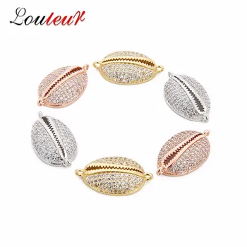 LOULEUR 2pcs/lot 12x22mm Wholesale CZ Zircon Gold Shell Charms Copper Metal DIY Beads for Jewelry Making Bracelet Pendant Charms
LOULEUR 2pcs/lot 12x22mm Wholesale CZ Zircon Gold Shell Charms Copper Metal DIY Beads for Jewelry Making Bracelet Pendant Charms