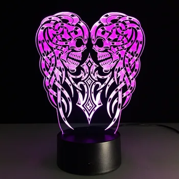 Halloween 3D lights LED 7 color gradient USB table lamp new strange creative night light
Halloween 3D lights LED 7 color gradient USB table lamp new strange creative night light