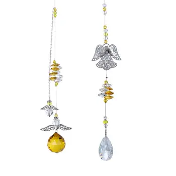 H&D Yellow Hanging Crystal Angel Suncatcher Rainbow Maker Collection Guardian Angel Ornament Window Decor,Pack of 2
H&D Yellow Hanging Crystal Angel Suncatcher Rainbow Maker Collection Guardian Angel Ornament Window Decor,Pack of 2