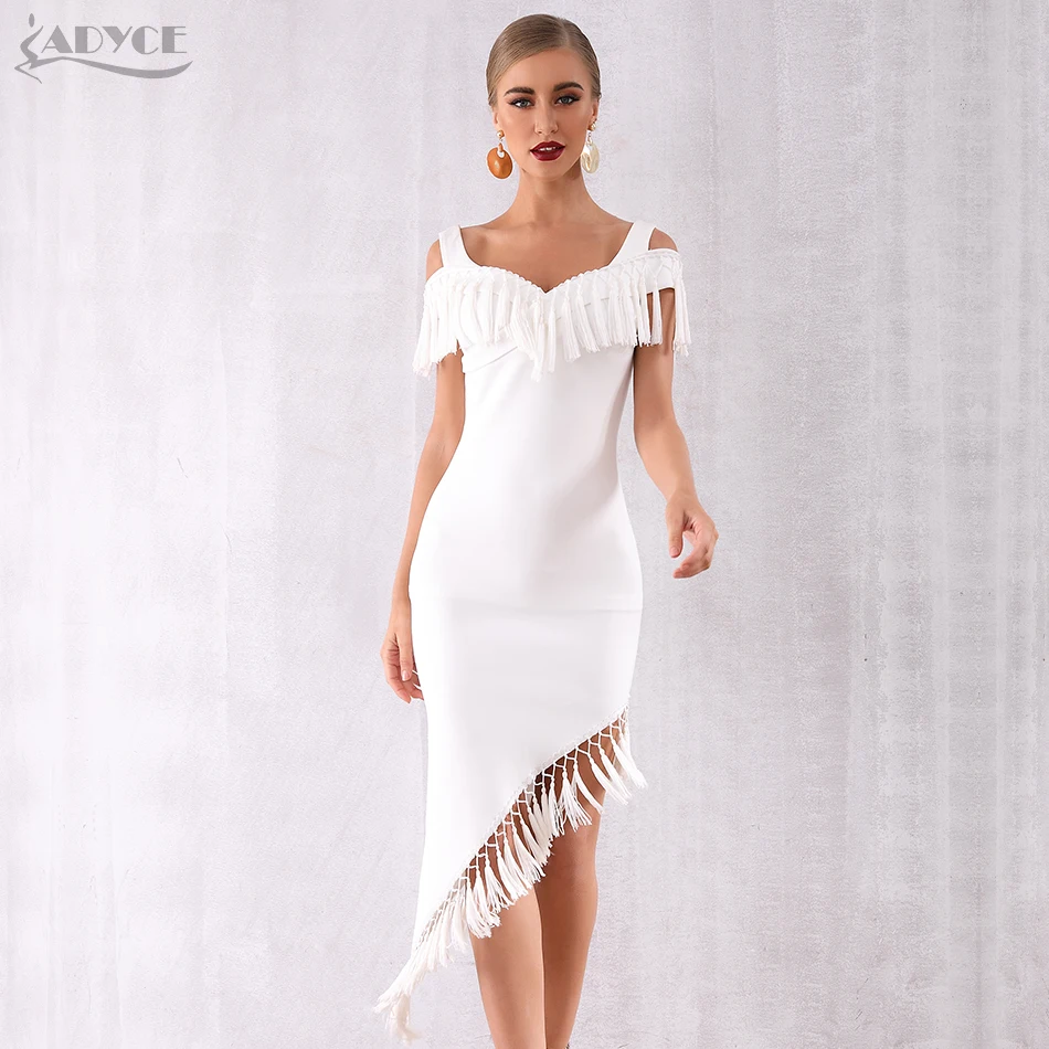 Adyce 2019 Summer Women Tassels White Celebrity Evening Party Dress Vestidos Elegant Short Sleeve Black V Neck Fringe Club Dress
Adyce 2019 Summer Women Tassels White Celebrity Evening Party Dress Vestidos Elegant Short Sleeve Black V Neck Fringe Club Dress