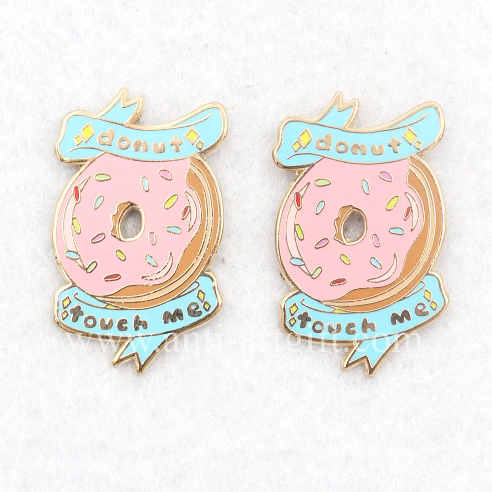 2pcs Zinc alloy metal badges 1.25" gold plated donut lovely pin hard enamel lapel pins
2pcs Zinc alloy metal badges 1.25" gold plated donut lovely pin hard enamel lapel pins