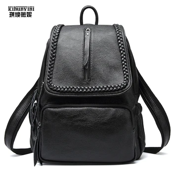 Handmade Knitting Cow Leather Trim Backpack For Women Bags Ladies Shoulder Bag High Quality Back Pack Women Backpacks Mochila
Handmade Knitting Cow Leather Trim Backpack For Women Bags Ladies Shoulder Bag High Quality Back Pack Women Backpacks Mochila