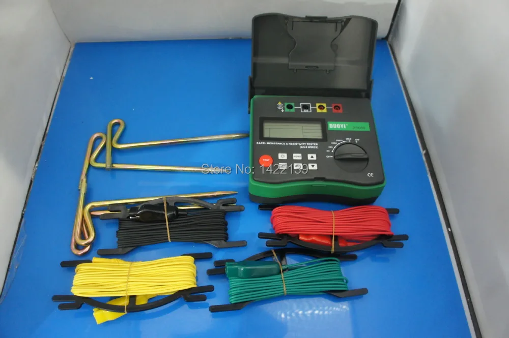 DY4300 4-Terminal Earth Ground Resistance and Soil Resistivity Tester 0~20.99k ohm