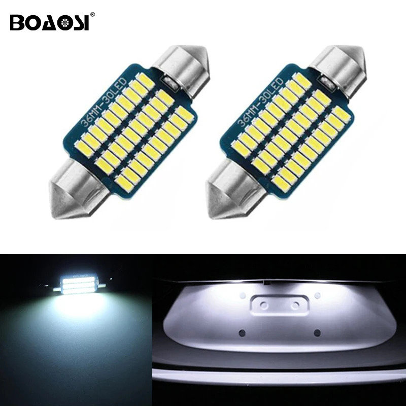 BOAOSI 2x 36mm Pure White CANbus C5W Bulbs For Samsung 3014 SMD License Plate Light For Renault Megane 2
BOAOSI 2x 36mm Pure White CANbus C5W Bulbs For Samsung 3014 SMD License Plate Light For Renault Megane 2