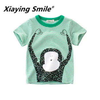 Xiating smile Summer 2019 Children Wear Wholesale Short Sleeve Baby Stripe T-shirt Animal Monkey Factory Direct Selling
Xiating smile Summer 2019 Children Wear Wholesale Short Sleeve Baby Stripe T-shirt Animal Monkey Factory Direct Selling