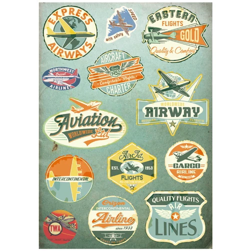13x Sticker Vintage Travel Airline A4 Size Phone iPad Tablet Laptop Luggage Skateboard Bicycle Motorcycle Auto Car Styling Decal
13x Sticker Vintage Travel Airline A4 Size Phone iPad Tablet Laptop Luggage Skateboard Bicycle Motorcycle Auto Car Styling Decal