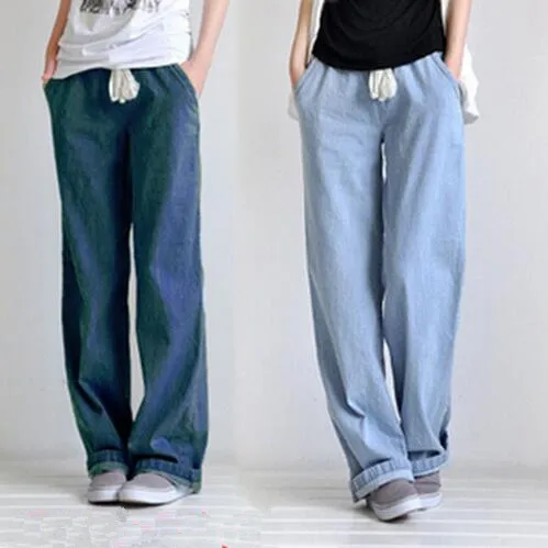 2018 Spring Casual Loose Jeans Elastic Waist Plus Size Water Wash Straight Jeans Women Summer Solid Color Denim Jeans S-XXL
2018 Spring Casual Loose Jeans Elastic Waist Plus Size Water Wash Straight Jeans Women Summer Solid Color Denim Jeans S-XXL