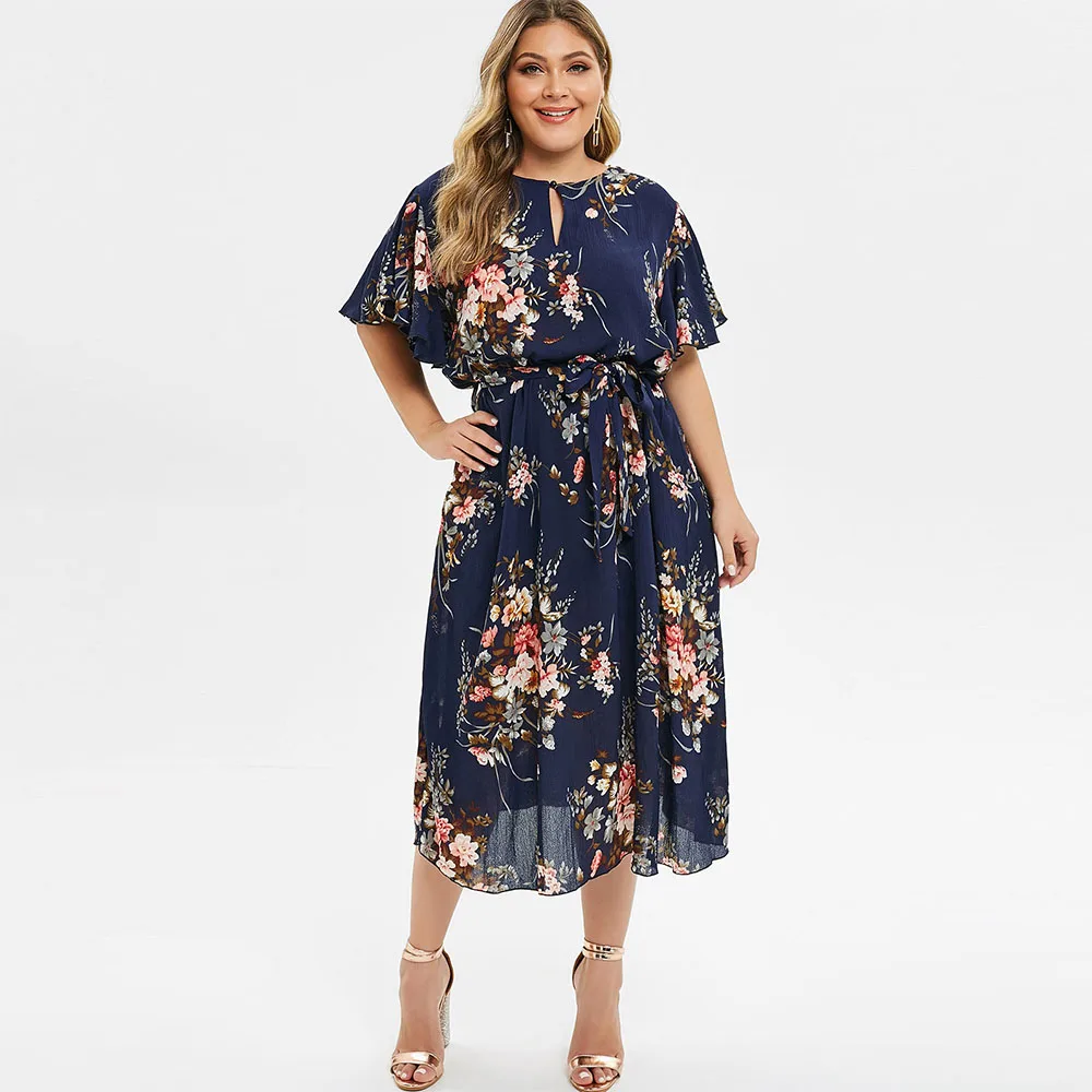 Rosegal Plus Size Floral Print Bell Sleeve Midi Dress A-Line Short Sleeves Women Party Dress Bohemian Maxi Dress Holiady Vestido
Rosegal Plus Size Floral Print Bell Sleeve Midi Dress A-Line Short Sleeves Women Party Dress Bohemian Maxi Dress Holiady Vestido