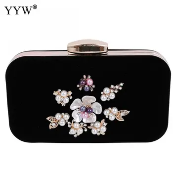 Black Vintage Flower Clutch With White Rhinestones Bead Wedding Bags Purple Clutch Female 2019 Elegant Evening Party Handbags
Black Vintage Flower Clutch With White Rhinestones Bead Wedding Bags Purple Clutch Female 2019 Elegant Evening Party Handbags
