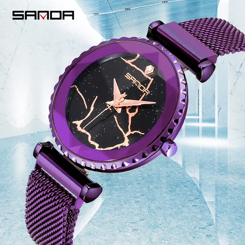 SANDA Woman Crystal Quartz Watch Women Mesh Steel Wristwatches Ladies Luxury Bracelet Watches Female Fashion Clock relojes mujer
SANDA Woman Crystal Quartz Watch Women Mesh Steel Wristwatches Ladies Luxury Bracelet Watches Female Fashion Clock relojes mujer