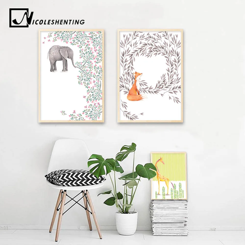 Nordic Art Fox Giraffe Elephant Poster Minimalist A4 Canvas Painting Animal Abstract Wall Picture Print Modern Home Room Decor
Nordic Art Fox Giraffe Elephant Poster Minimalist A4 Canvas Painting Animal Abstract Wall Picture Print Modern Home Room Decor