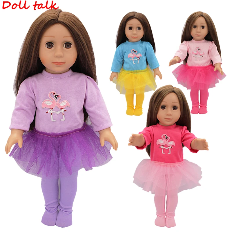 Doll talk New Doll Clothes Double Flamingo Dress With Pantyhose Skirt Suit For 43cm Baby Doll Fit 18” American Doll Accessories
Doll talk New Doll Clothes Double Flamingo Dress With Pantyhose Skirt Suit For 43cm Baby Doll Fit 18” American Doll Accessories